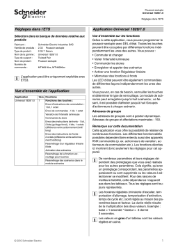 Schneider Electric KNX- Saturne Bouton-poussoir, 6 entrées Manuel utilisateur