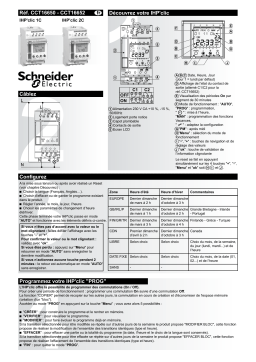 Schneider Electric DuoLine- IHP'clic 1C - IHP'clic 2C Commutateur horaire numérique Mode d'emploi