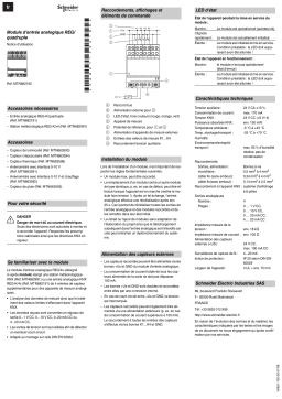 Schneider Electric KNX- Entrée analogique REG-K 4 entrées Mode d'emploi