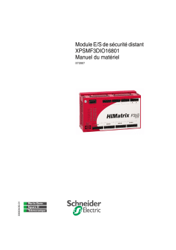 Schneider Electric XPSMF3DIO16801 Module E/S de sécurité distant Mode d'emploi