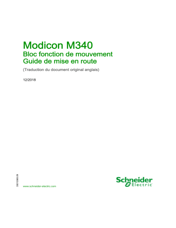 Schneider Electric Modicon M340 Guide de démarrage rapide | Fixfr
