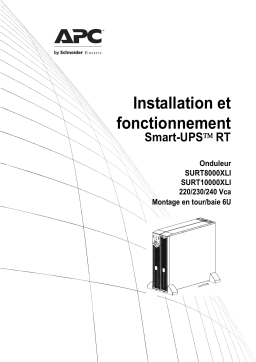 Schneider Electric SURT 8000/10000 VA à montage en tour/rack 6U 200-240 VCA Mode d'emploi