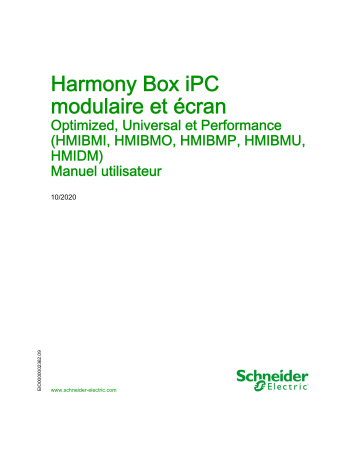 Schneider Electric Harmony Box iPC modulaire et Display - Optimized, Universal et Performance (HMIBMI, HMIBMO, HMIBMP, HMIBMU, HMIDM) Mode d'emploi | Fixfr