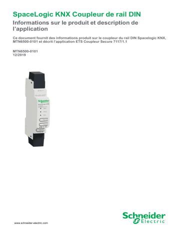 Schneider Electric SpaceLogic KNX Mode d'emploi | Fixfr