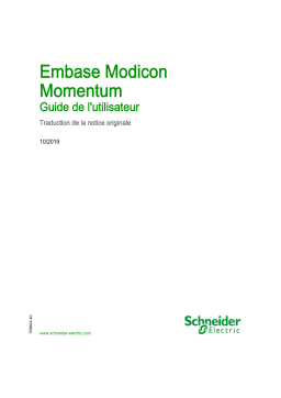 Schneider Electric Modicon Momentum - Embase Manuel utilisateur
