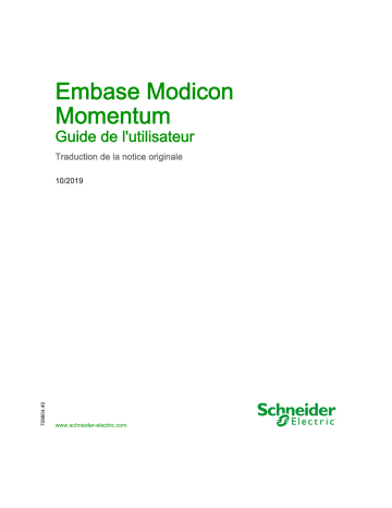 Schneider Electric Modicon Momentum - Embase Manuel utilisateur | Fixfr