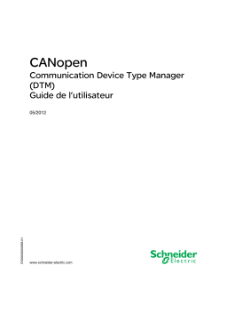 Schneider Electric CANopen Communication Device Type Manager (DTM) Manuel utilisateur