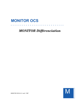 Schneider Electric Monitor OCS, Monitor différenciation Mode d'emploi