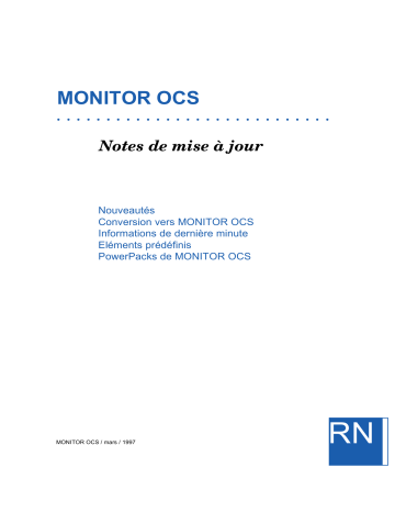 Schneider Electric Monitor OCS, Notes de mise à jour Mode d'emploi | Fixfr