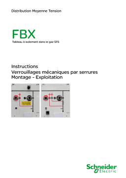 Schneider Electric FBX - Verrouillages mécaniques par serrures - Montage - Exploitation Mode d'emploi