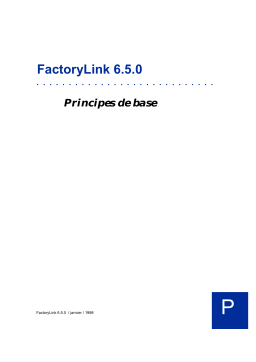 Schneider Electric Principes de bases, FactoryLink (6.5.0) Mode d'emploi