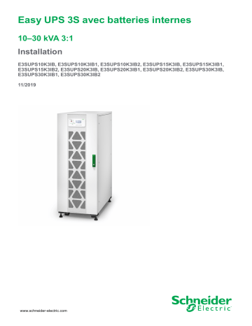 Schneider Electric Easy UPS 3S Mode d'emploi | Fixfr