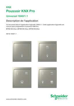 Schneider Electric KNX- Bouton-poussoir Pro Manuel utilisateur