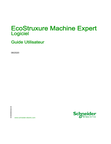 Schneider Electric EcoStruxure Machine Expert Mode d'emploi | Fixfr
