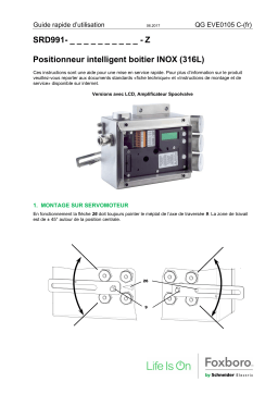 Schneider Electric SRD991- _ _ _ _ _ _ _ _ _ _ - Z Intelligent Positioner stainless steel housing (316L) Mode d'emploi