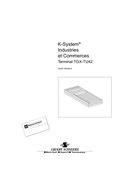 Schneider Electric TGXTU42 Terminal, K-System, Industries et commerces Mode d'emploi