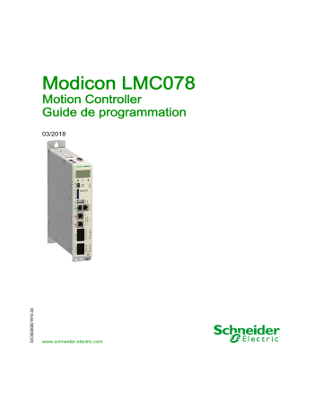 Schneider Electric Modicon LMC078 - Motion Controller Mode d'emploi | Fixfr