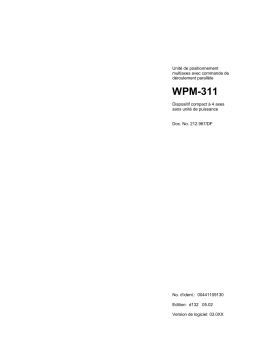 Schneider Electric WPM-311 (F) Mode d'emploi