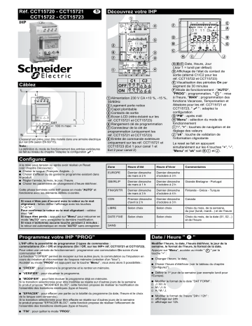 Schneider Electric Acti 9- IHP Commutateur horaire numérique Mode d'emploi | Fixfr