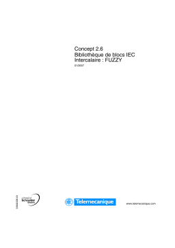 Schneider Electric Bibliothèque de blocs IEC - Intercalaire : FUZZY Mode d'emploi