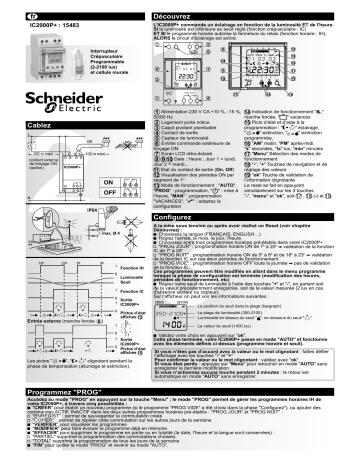 Schneider Electric Acti 9- Interrupteur crépusculaire Mode d'emploi | Fixfr