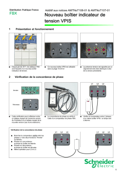 Schneider Electric FBX - Nouveau boîtier indicateur de tension VPIS Mode d'emploi