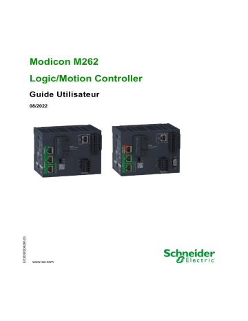 Schneider Electric Modicon M262 Mode d'emploi | Fixfr