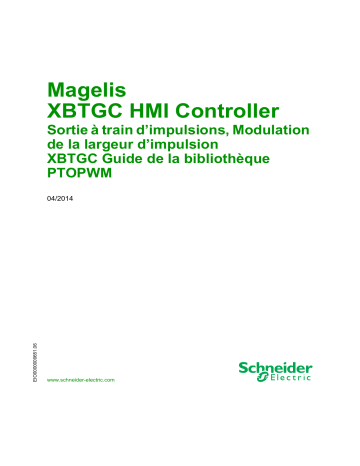 Schneider Electric Magelis XBTGC HMI Controller - Sortie à train Mode d'emploi | Fixfr