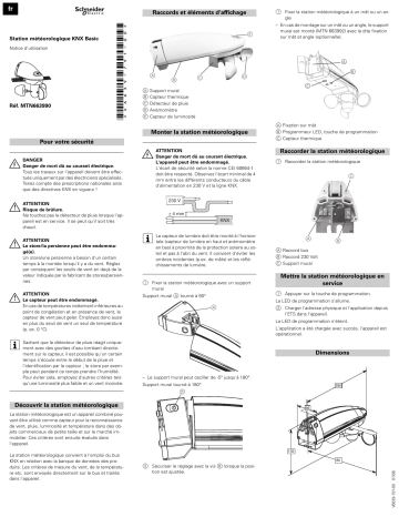 Schneider Electric KNX- Station météorologique de base Mode d'emploi | Fixfr