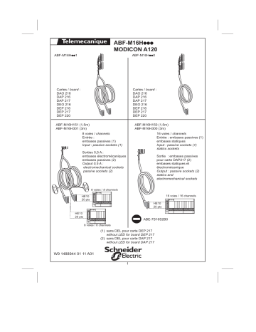 Schneider Electric ABFM16H... Connection sub-bases-accessories Manuel utilisateur | Fixfr