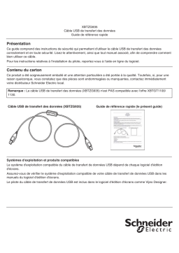 Schneider Electric XBTZG935 Câble USB de transfert des données Guide de démarrage rapide