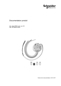 Schneider Electric KNX - Actionneur stores encastré à 3 entrées - ETS Manuel utilisateur