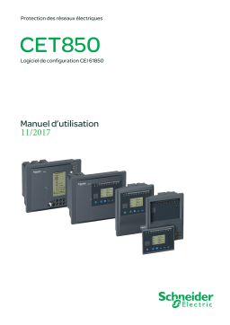 Schneider Electric CET850, logiciel de Mode d'emploi