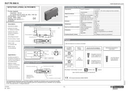 Schneider Electric XUYPA966S Diffuse reflection axial sensor Manuel utilisateur