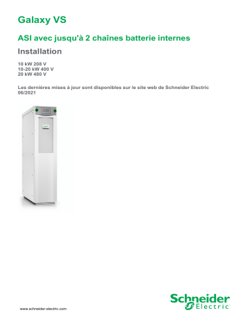 Schneider Electric Galaxy VS Mode d'emploi | Fixfr