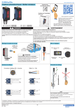 Schneider Electric XUM8A.XB. Capteurs photoélectriques - Boîtier miniature Manuel utilisateur