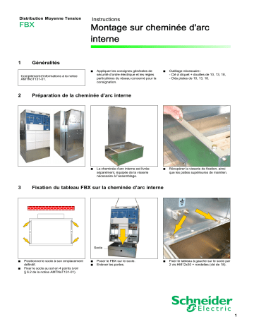 Schneider Electric FBX - Montage sur cheminée d’arc interne Mode d'emploi | Fixfr