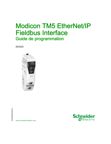 Schneider Electric Modicon TM5 EtherNet/IP Fieldbus Interface Mode d'emploi | Fixfr