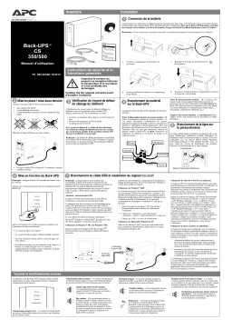 Schneider Electric Onduleur Back-UPS CS 350/500 120 V (fiche) Manuel utilisateur