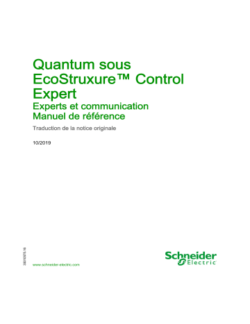 Schneider Electric Quantum sous EcoStruxure™ Control Expert - Experts et communication Manuel utilisateur | Fixfr