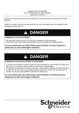 Schneider Electric XBTZG45 / ZG45B Kit de remplacement du rétro-éclairage Manuel utilisateur