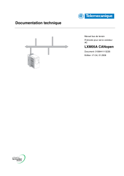 Schneider Electric LXM05A CANopen - Protocole pour servo variateur AC Mode d'emploi