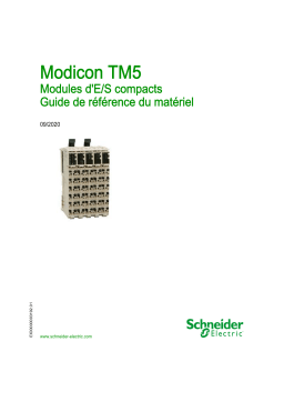 Schneider Electric Modicon TM5 - Modules d E/S compacts Guide de référence