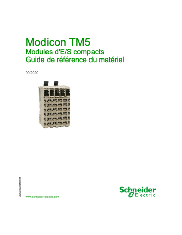 Schneider Electric Modicon TM5 - Modules d E/S compacts Guide de référence | Fixfr