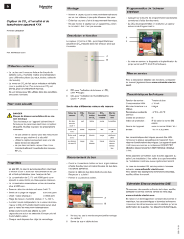 Schneider Electric KNX- Capteur CO2 Mode d'emploi | Fixfr