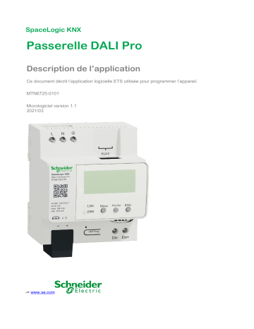 Schneider Electric SpaceLogic KNX Mode d'emploi | Fixfr