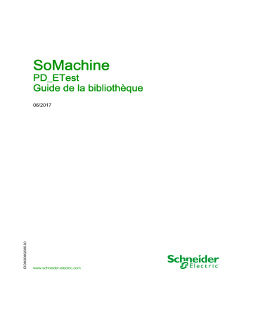 Schneider Electric SoMachine - PD_ETest Mode d'emploi | Fixfr