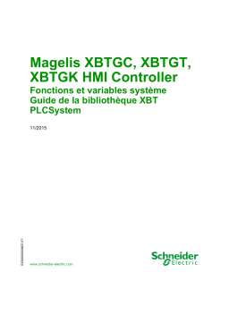 Schneider Electric Magelis XBTGC, XBTGT, XBTGK HMI Controller - Fonctions et variables système Mode d'emploi