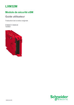 Schneider Electric VW3M3501 - LXM32M Module de sécurité eSM Mode d'emploi