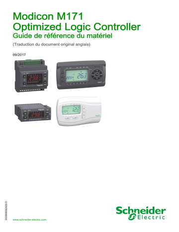 Schneider Electric Modicon M171 Optimized Logic Controller Guide de référence | Fixfr